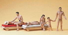preiserプライザー10439　ヌーディストビーチで遊ぶ人たち【HO人形】【塗装済み】【ジオラマ小物】