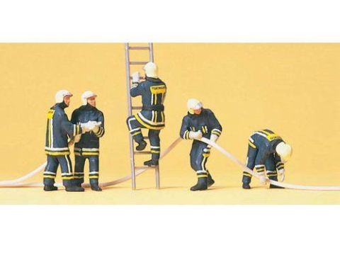 高品質 プライザー フィギュア HO人形 人物 高質 preiserプライザー10485 消防活動をする消防士 塗装済み ジオラマ小物
