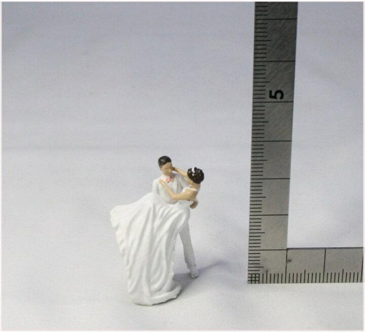 楽天市場 1 50人形 新郎新婦 ウェディングフィギュアd お姫様抱っこ 結婚式 ブライダル 塗装済み 模型人形植栽電飾のわき役黒ちゃん