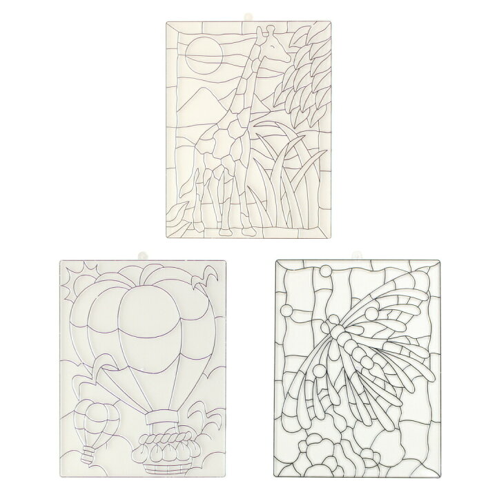 楽天市場 グラスデコ用オーナメント 単品プレート 大型 ３種 ガラス絵具 ガラス絵の具 老人ホーム 塗り絵 レクリエーション 誕生日 プレゼント ギフト 4歳 5歳 6歳 工作 キット 小学生 自由研究 低学年 高学年 ヤマト本舗