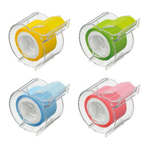 ロール付箋 ロールふせん ヤマト メモックロールテープ フィルムタイプ 25mm幅 カッター付【イエロー パールブルー パステルピンク フレッシュグリーン メモ メモ帳 インデックス シー