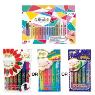 【公式】《メール便送料無料》グラスデコ 12色セット グリッターグルー 1種類 セット ガラス絵の具 ガラ…