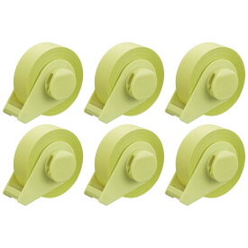 テープノクリップフセン パステルカラー リーフグリーン テープノフセン 15mm幅 ロール付箋 手帳 ロールふせん 付箋メモ 付箋紙 テープ はがせる 剥がせる おしゃれ かわいい 便利グッズ