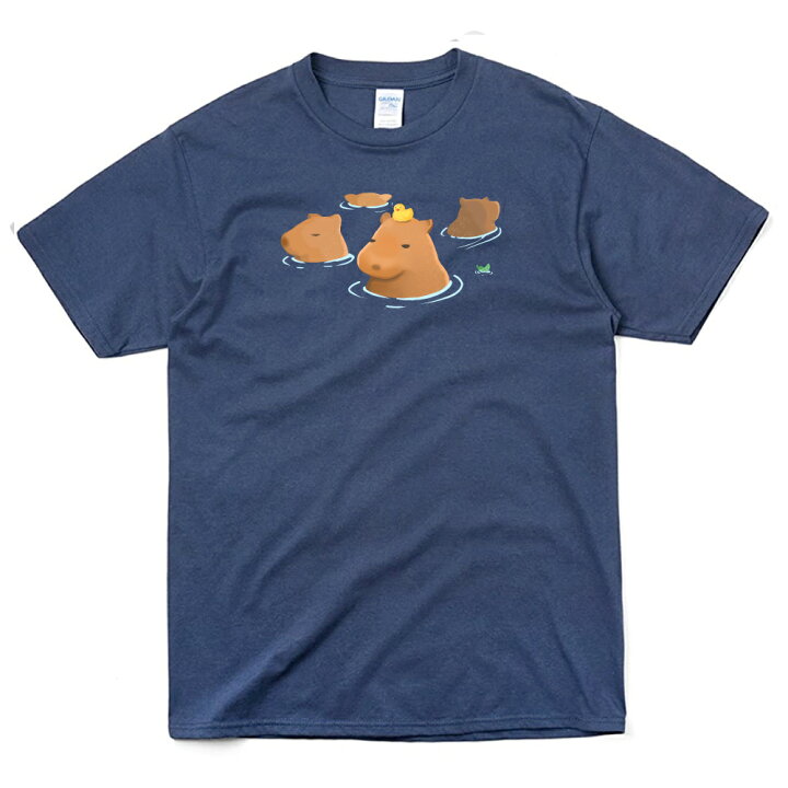 楽天市場 カピバラ温泉郷tシャツ オリジナルイラスト オリジナルデザイン 夏tシャツ 動物 カピバラ 癒し ゆるい お風呂 リラックス半袖 半そで カジュアル メンズ レディース オリジナルデザイン イラスト かわいい 楽しい Wakopro Shop ワコプロショップ