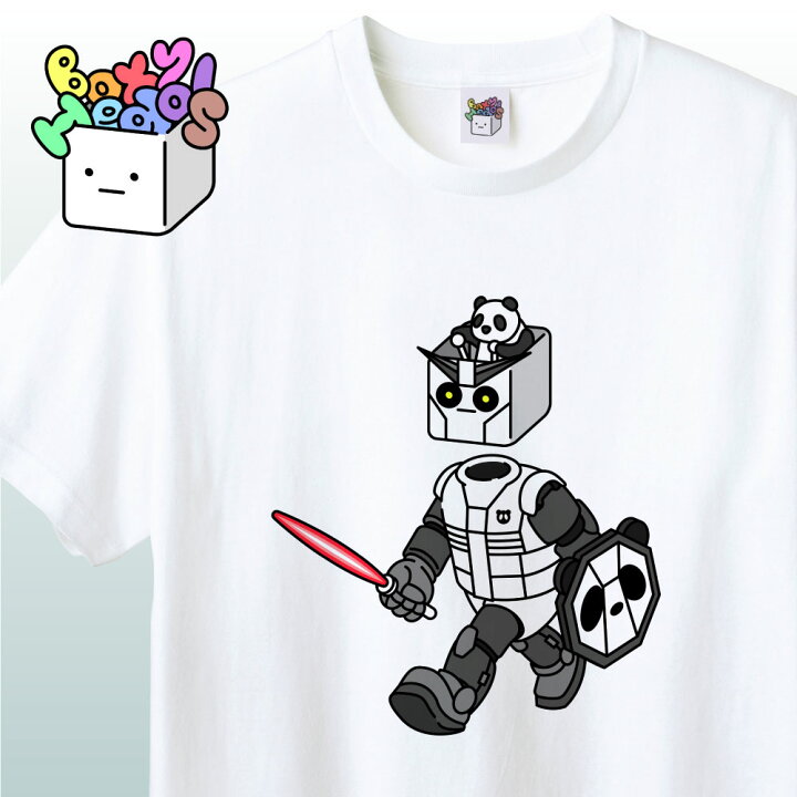 楽天市場 Nft Boxyheads 141 ロボットアニメくん パンダnft ボクシィヘッズ ぱんだ 盾 剣 かっこいい ロボット イラスト アパレル グッズ キャラクターホワイト S M L Xl Wakopro Shop ワコプロショップ