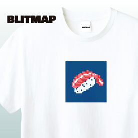 NFT Blitmap Tシャツ #19 EbiNFT エビ 海老 お寿司 ドット絵 ピクセルアート イラスト アパレル グッズ キャラクターホワイト S M L XLブリットマップ