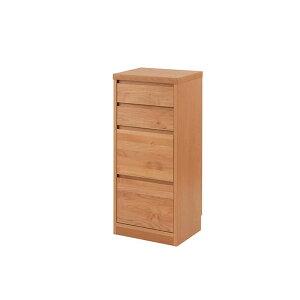 日本製 チェスト 幅40cm カウンター下収納 高さ88cm 引出し4杯 天然木 アルダー 完成品 KU-0001/KU-0005-NS