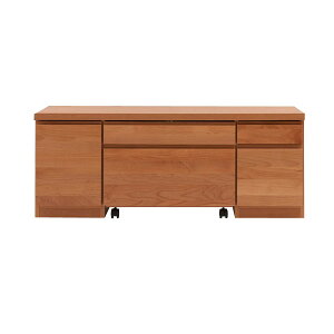 日本製 ローデスク 幅120cm 天然木 アルダー キャスター付 PCデスク パソコンデスク パソコン机 木製台 完成品 TE-0148/TE-0149-NS