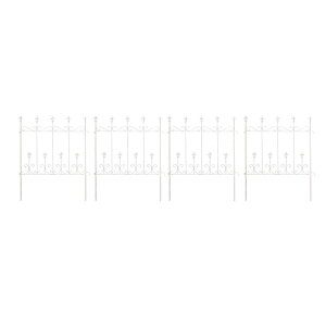 アイアン製フェンス ミニタイプ オールドシャトーフェンス 幅72×高さ92cm 4枚組 スチール製 OC004S-4P