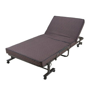 完成品 コンパクト折りたたみベッド 幅94cm シングル 14段階リクライニング キャスター付き TS-801-1S-SH