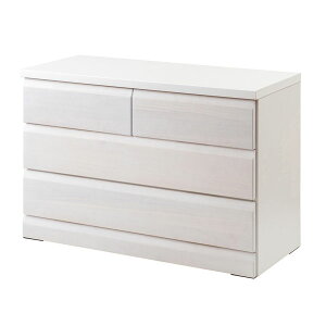 日本製 クローゼットチェスト ホワイト 幅99cm 3段 収納家具 完成品 クローゼットタイプ 隠しキャスター付 SA-0035-NS