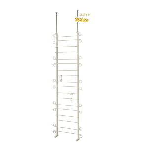 日本製 つっぱり式 ラダーラック 幅60cm カーリーデザイン 突っ張り 壁面収納 NJ-0443/NJ-0444