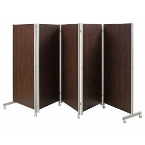 日本製 キャスター付きパーテーション 5連 総幅310cm 高さ145cm NJ-0169/NJ-0170/NJ-0171