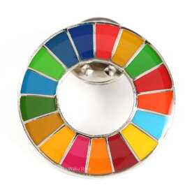 国連ガイドライン対応 SDGs ピンバッジ バッチ バッヂ 1個からまとめ買いまで (丸みタイプ1個)