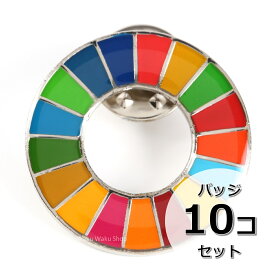 国連ガイドライン対応 SDGs ピンバッジ バッチ バッヂ 1個からまとめ買いまで (丸みタイプ10個)