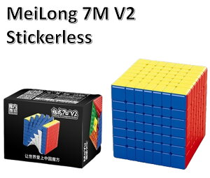 ���S�ۏؕt�� ���K�̔��X MeiLong 7M v2 Stickerless �L���[�r���O �N���X���[�� ���C���� 7×7×7 �L���[�u ���Γ��� �X�e�b�J�[���X �}�W�b�N�L���[�u