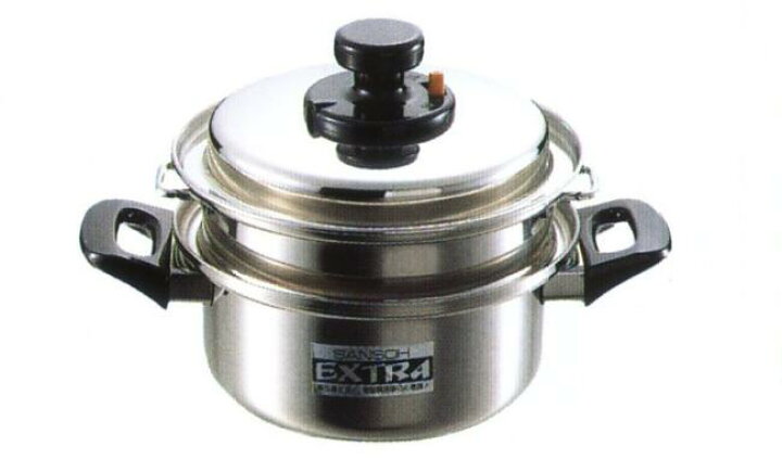 楽天市場】【日本製】エクストラ 両手ニ段蒸し器 18cm キッチン用品 