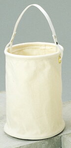【お買い物マラソン限定 エントリーでポイント10倍】【納期約3ヶ月】9号(白)帆布 底板付き電工用バケツ 直径24cm×高さ31.5cm(KB-20-24W) ガーデニング DIY 道具 工具 ツール 大工 外仕事 工事