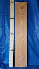 天然杉 一枚板 天板 無垢材 厚4.5cm×巾37.5～36.5cm×長200cm カウンターテーブル板 書斎机 陳列棚 会議室 DIY 送料無料