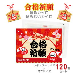 【送料無料】【合格祈願】　【Kowa/コーワ/興和】貼る 貼らない カイロ 季節 人気 レギュラーサイズ ミニサイズ 120個 セット 国産 日本製 個包装 使い捨て お守り 絵馬 受験 就職 ノベルティ プレゼント プチギフト 冬場 寒さ防止 贈り物