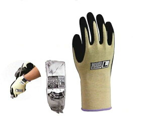 川西工業【KAWANISHI】作業手袋/軍手 2524 バイオグリップ ケブラー/KEVLAR/ M・L・LLサイズ(イエロー) 12双組×1セット