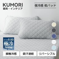 クモリ(Kumori) 枕パッド 極冷感 リバーシブル 「POLAR COOL」 まくらパッド 夏 接触冷感 吸汗速乾 ピロ…
