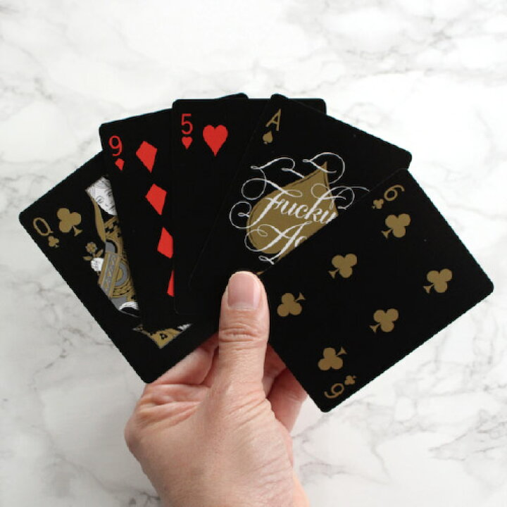 楽天市場 メール便 トランプ カード おしゃれ デザイン ゴールド ブラック Chronicle ゲーム プレイングカード ポーカー ブラックジャック カジノ 海外 アメリカ Playing Cards 大人 高級 Wakuwaku Wakuwaku