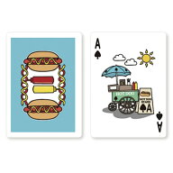 【 メール便 】 トランプ カード かわいい ホットドッグ プレイングカード ( ブルー ) hotdog playing ca…