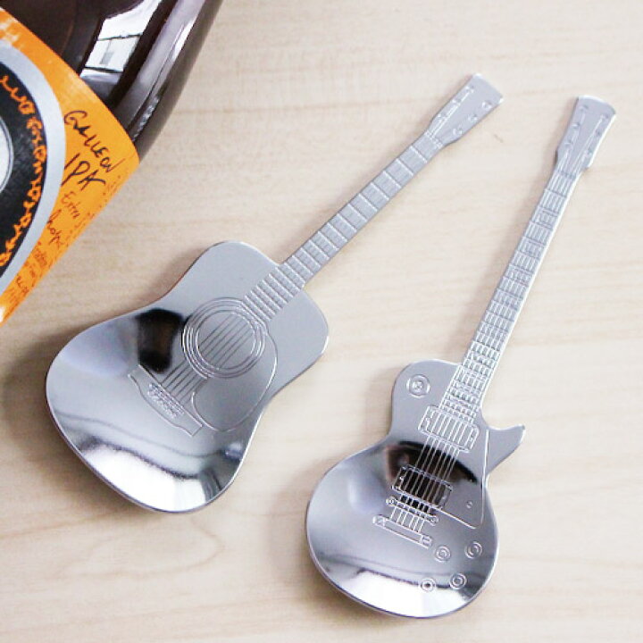 楽天市場 メール便 おもしろ雑貨 スプーン おしゃれ ギター ギタースプーン セット Guitar Spoon 日本製 音楽 好き プレゼント おもしろグッズ キッチン雑貨 Wakuwaku Wakuwaku