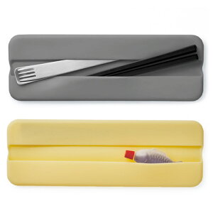 【 メール便 】 お弁当 箸 キッチン雑貨 カトラリー フォーク スプーン おしゃれ スリムカトラリーセット SLIM CUTLERY SET セット 日本製 かわいい シリコン プレゼント / WakuWaku