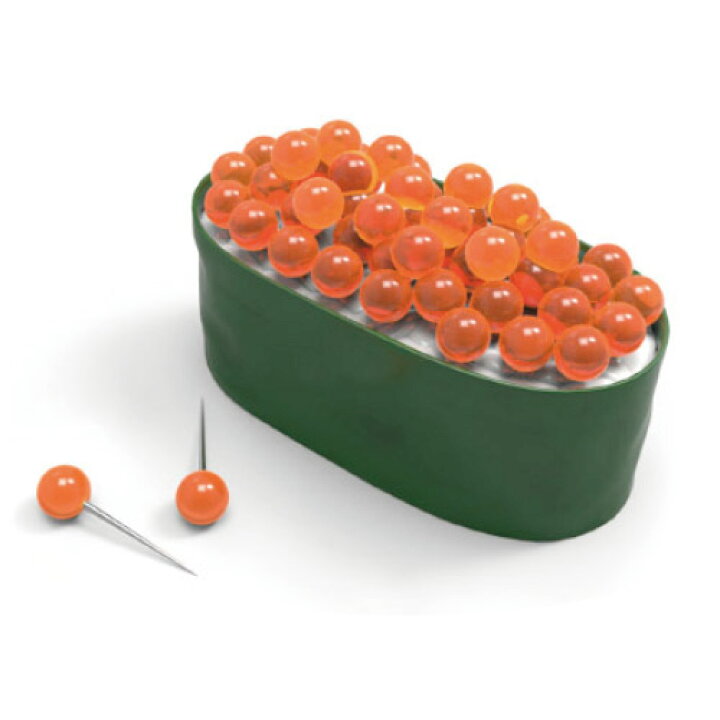 楽天市場 画鋲 おしゃれ かわいい イクラ お寿司 文房具 イクラ プッシュピン Fred フレッド Maki Tacks Sushi おもしろ 文房具 プレゼント おもしろ 寿司 いくら ピンクッション おもしろ雑貨 Wakuwaku Wakuwaku