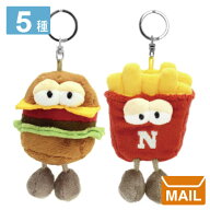 【 メール便 】 キーホルダー レディース かわいい ぬいぐるみ ヤミーブラザーズ ハンバーガー 【 NICI /…