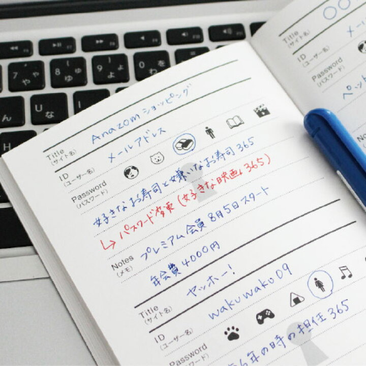 楽天市場 送料無料 パスワード 管理 便利 ノート パスワードノート ひみつの答えのパスワードノート Password Note ミニ ノート パスワード Id メモ 保存 保管 に Wakuwaku Wakuwaku