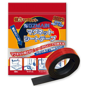 【跡が残らない強力両面テープ付きの磁石】 マグネットシート 強力 壁に貼る マグネット 収納 壁 洗面所 粘着 キッチン デスク 棚 玄関 補助 磁石 シート 両面テープ 付き マグネットテープ