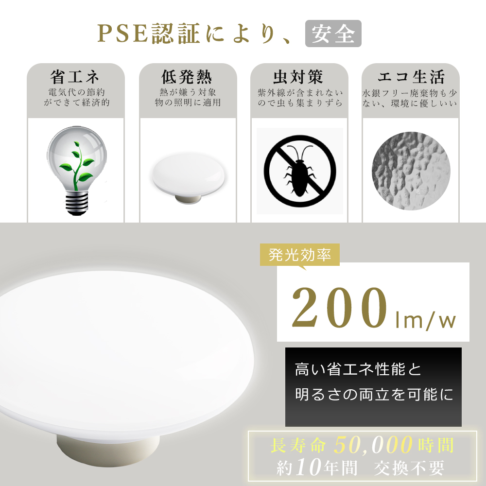 楽天市場】【PSE認証済み】 LEDシーリングライト 6~8畳 シーリング