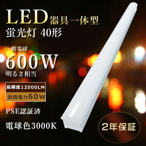 LEDx[XCg 40W` 2 dF txm^LEDx[XCg120cm ̌^ LEDu 40W` x[XCgLED 40W^ gt` LEDu ^ ̌^ V䒼t^ ǌu 40` txm^ LED