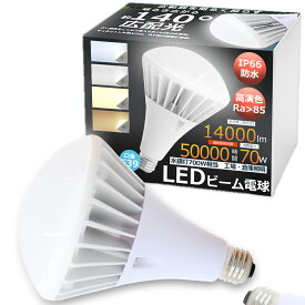 水銀灯 代替 品 LED バラストレス 水銀灯 E39 LED電球 ビームランプ形 スポットライト LED おしゃれ ダクトレール用 屋外 防雨 水銀灯代替ledランプ ビーム電球 超高演色 フリッカーフリー ノイズレス 防塵 防水 IP66 広配光タイプ 140度 密閉器具対応 屋内外兼用 店舗 看板