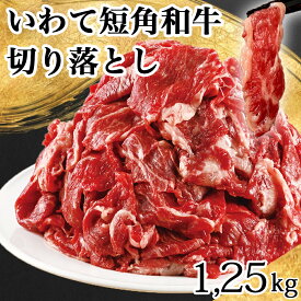 牛肉 切り落とし たっぷり 1.25kg 250g×5パック セット 冷凍 真空パック 送料無料 希少 ブランド牛 短角牛 肉 ヘルシー 牛肉切り落とし 焼肉 バーベキュー 牛丼 ギフト 贈答 国産 岩手 短角 いわちく 1250g 和牛 切落とし