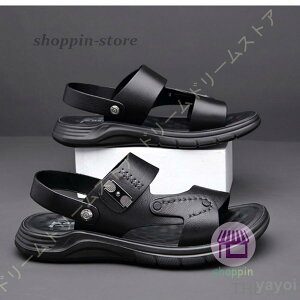 「ポイント10倍!」メンズ スポーツサンダル エアクッション 超繊維 厚底 外履き 内履き 甲高 2種履き方 サンダル フラットサンダル オフィス 歩きやすい かかとあり 職場