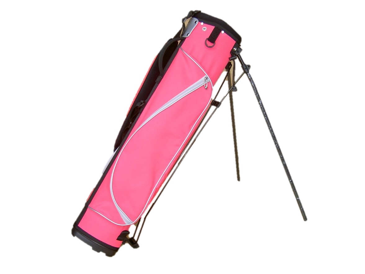 かわいいピンク色ゴルフバッグ スタンド6.5型