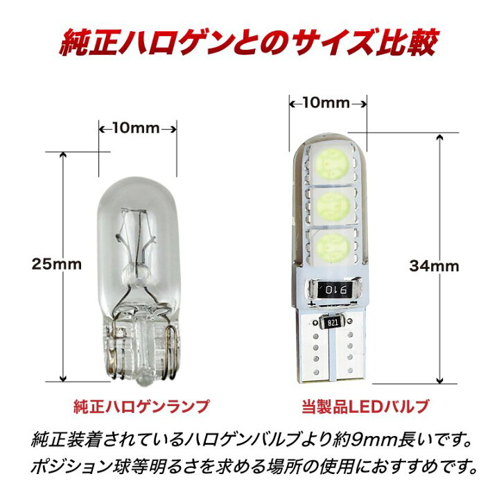 楽天市場 ポイント消化 車 バックランプ Led T10 T16 爆光 明るい ウェッジ球 ポジションランプ ルームランプ ナンバー灯 バイク ウインカー メーター球 白 黄色 青 父の日 プレゼント ワクワク倉庫 楽天市場店