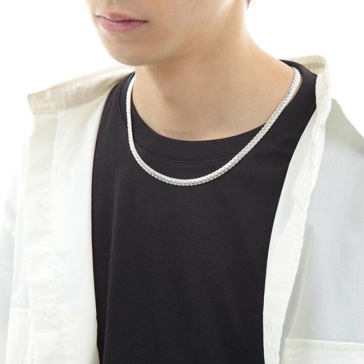 楽天市場 ネックレス メンズ チェーン レディース シルバー シンプル ゴールド 金属アレルギー 送料無料 父の日 プレゼント ワクワク倉庫 楽天市場店