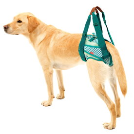 犬 歩行補助 介護ハーネス LaLaWalk介助パンツ　ガーデン[グリーンチェック] SS/S/M/L 犬 いぬ イヌ 老犬 介護用品 散歩 中型 大型 ドッグハーネス 介護用 補助器具 ハーネス リード 歩行補助 胴輪 プードル ラブラドール コリー シェパード シバ 犬用 介護
