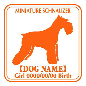 ミニチュアシュナウザー ステッカー Eパターン グッズ 名前 シール デカール シルエット車 自動車 カッコイイ カッコいい ミニシュナ オリジナル くるま car カー シール デカール 犬 いぬ イ