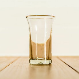 奥原硝子製造所 細コップ（口径7.5cm高さ11.5cm底4cm） 琉球ガラス 手作り吹きガラス 【あす楽対応】