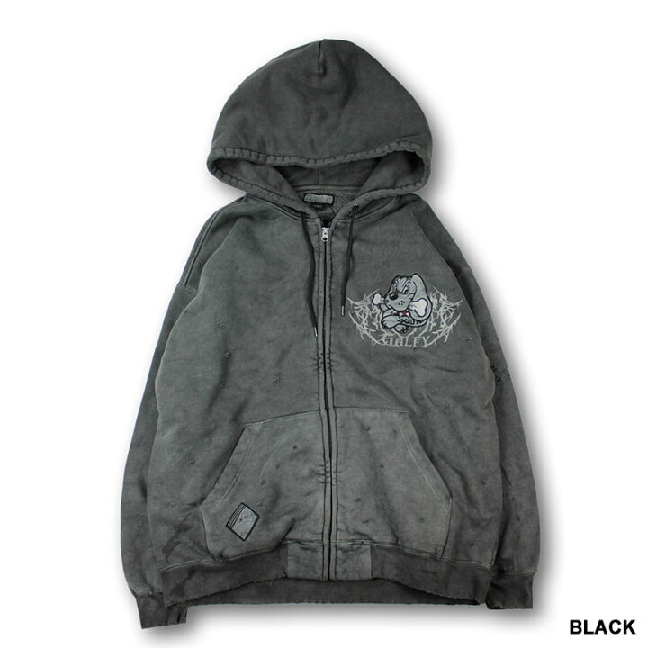 楽天市場】GALFY ガルフィー ジップフーディー パーカー L-XL ブラック 