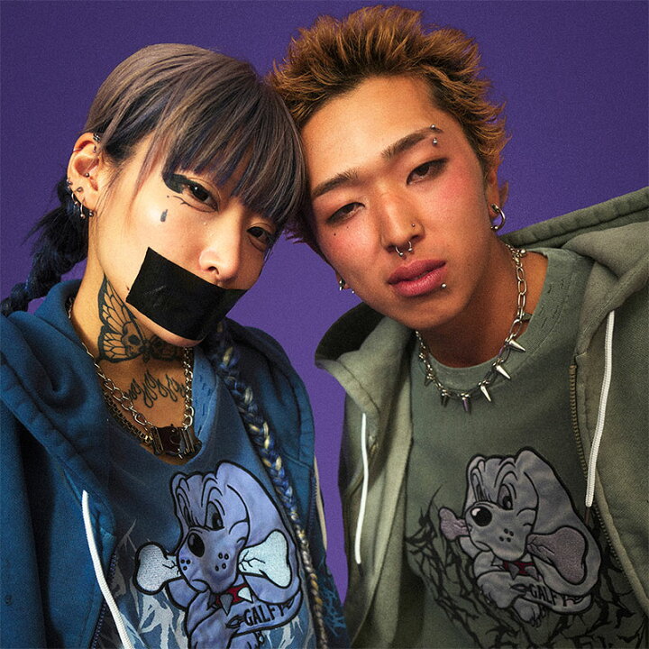 楽天市場】GALFY ガルフィー ジップフーディー パーカー L-XL ブラック 