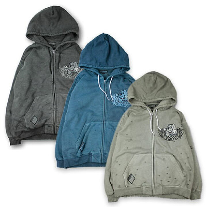 楽天市場】GALFY ガルフィー ジップフーディー パーカー L-XL ブラック 