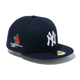 NEW ERA ニューエラ キャップ 帽子 ストリート ベースボール 59FIFTY MLB State Flowers ニューヨーク・ヤンキース ネイビー -NAVY-