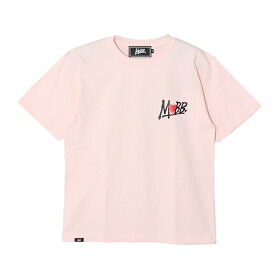 モブ MOBB Tシャツ XS,S,M,L,XL,XXLサイズ ピンク カットソー 半袖 ロゴ HEART DRIP T-SHIRT -L.PINK-